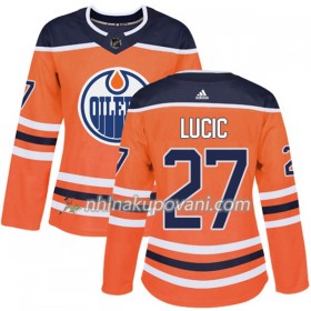 Edmonton Oilers Dresy Milan Lucic 27 Adidas 2017-2018 Oranžová Authentic - Dámské
